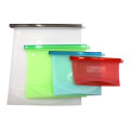 Reusable silicone food storage bag ziplock bags